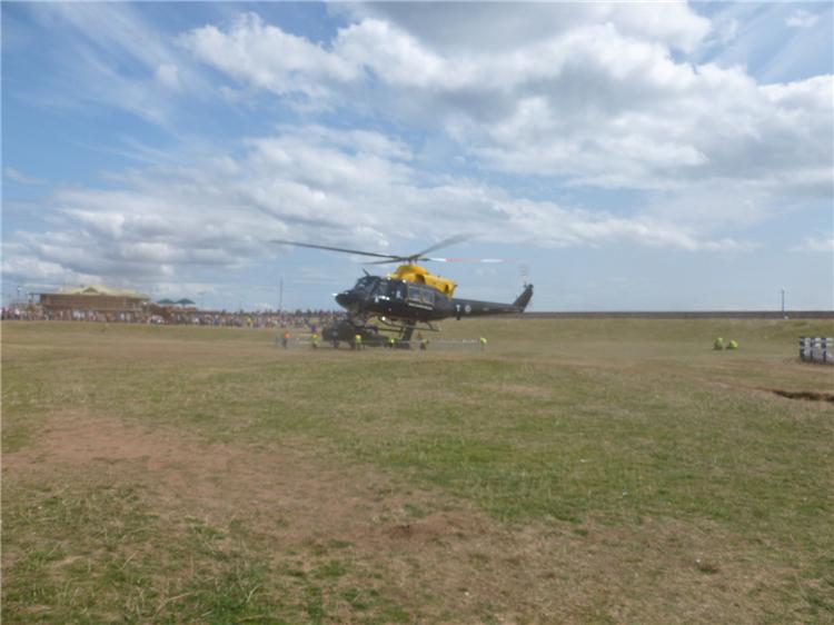 Helicopters landing at Dawlish Warren 007